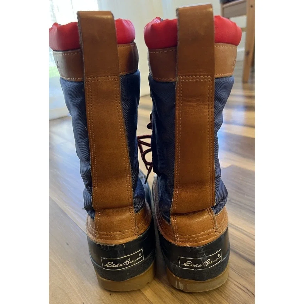 Vintage Y2K Eddie‎ Bauer Duck Boots Mens 10 Shearling Lined Snow Winter